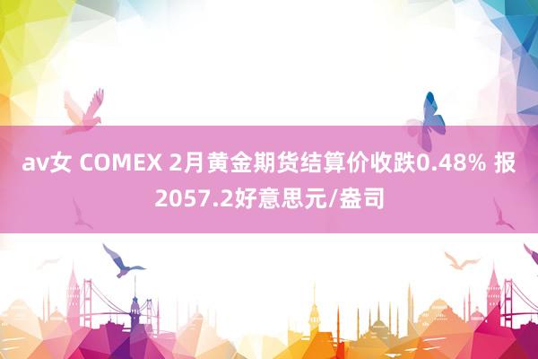 av女 COMEX 2月黄金期货结算价收跌0.48% 报2057.2好意思元/盎司