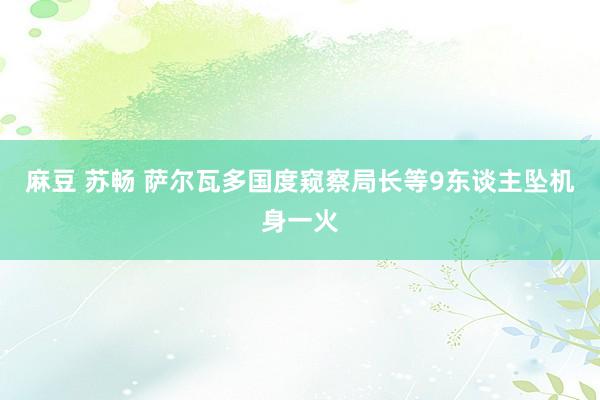 麻豆 苏畅 萨尔瓦多国度窥察局长等9东谈主坠机身一火