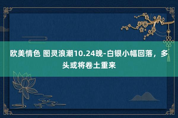 欧美情色 图灵浪潮10.24晚-白银小幅回落，多头或将卷土重来