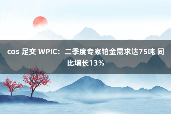 cos 足交 WPIC：二季度专家铂金需求达75吨 同比增长13%