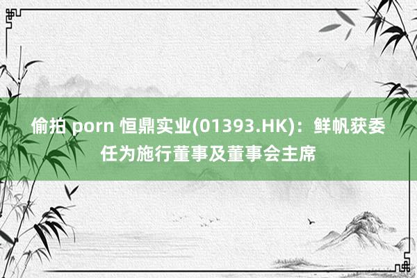 偷拍 porn 恒鼎实业(01393.HK)：鲜帆获委任为施行董事及董事会主席