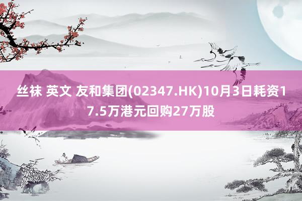 丝袜 英文 友和集团(02347.HK)10月3日耗资17.5万港元回购27万股