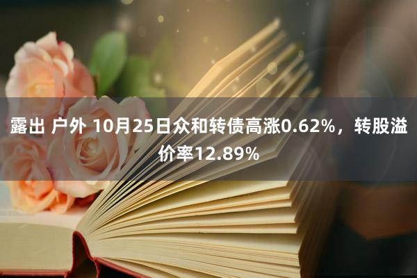 露出 户外 10月25日众和转债高涨0.62%，转股溢价率12.89%