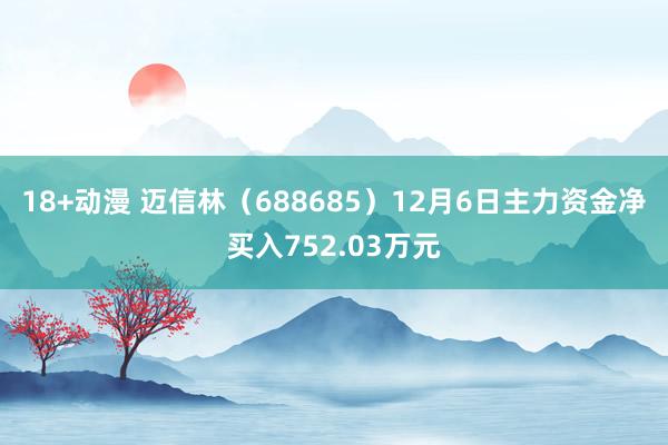 18+动漫 迈信林（688685）12月6日主力资金净买入752.03万元