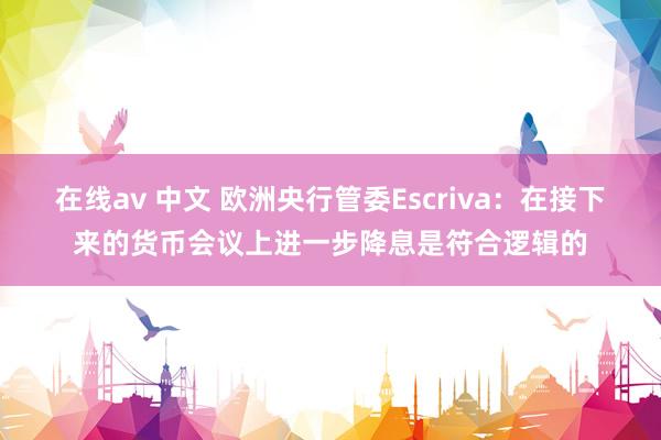 在线av 中文 欧洲央行管委Escriva：在接下来的货币会议上进一步降息是符合逻辑的