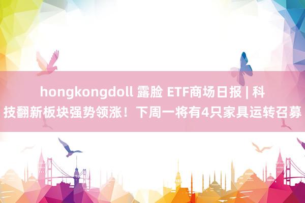 hongkongdoll 露脸 ETF商场日报 | 科技翻新板块强势领涨！下周一将有4只家具运转召募