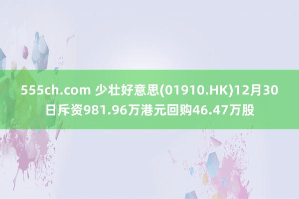 555ch.com 少壮好意思(01910.HK)12月30日斥资981.96万港元回购46.47万股