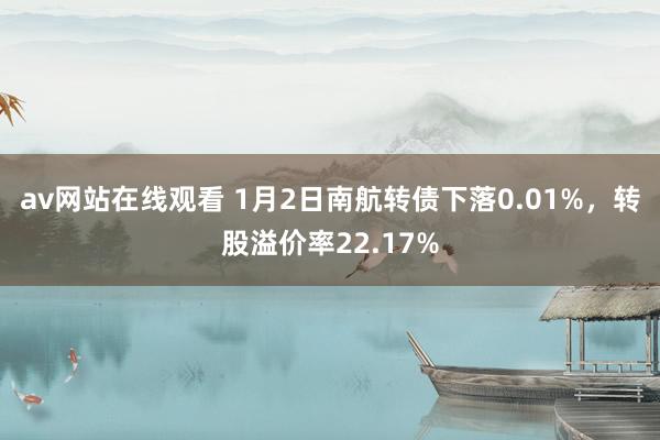 av网站在线观看 1月2日南航转债下落0.01%，转股溢价率22.17%