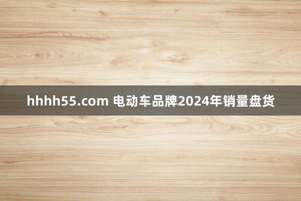 hhhh55.com 电动车品牌2024年销量盘货