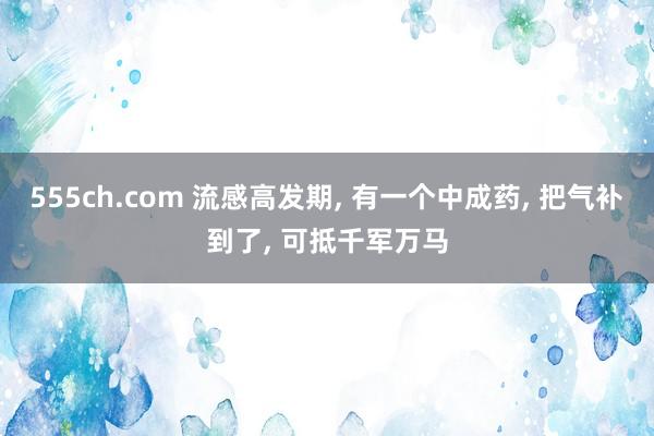 555ch.com 流感高发期， 有一个中成药， 把气补到了， 可抵千军万马